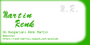 martin renk business card